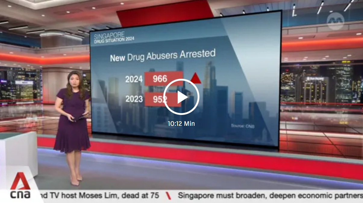 Channel NewsAsia: More drug abusers under the age of 20 arrested last year, youngest was 13: CNB